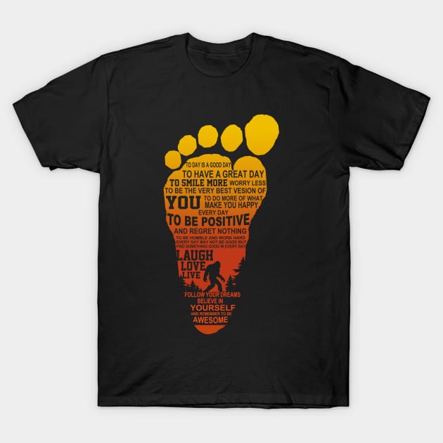 Bigfoot Footprints T-Shirt by JameMalbie